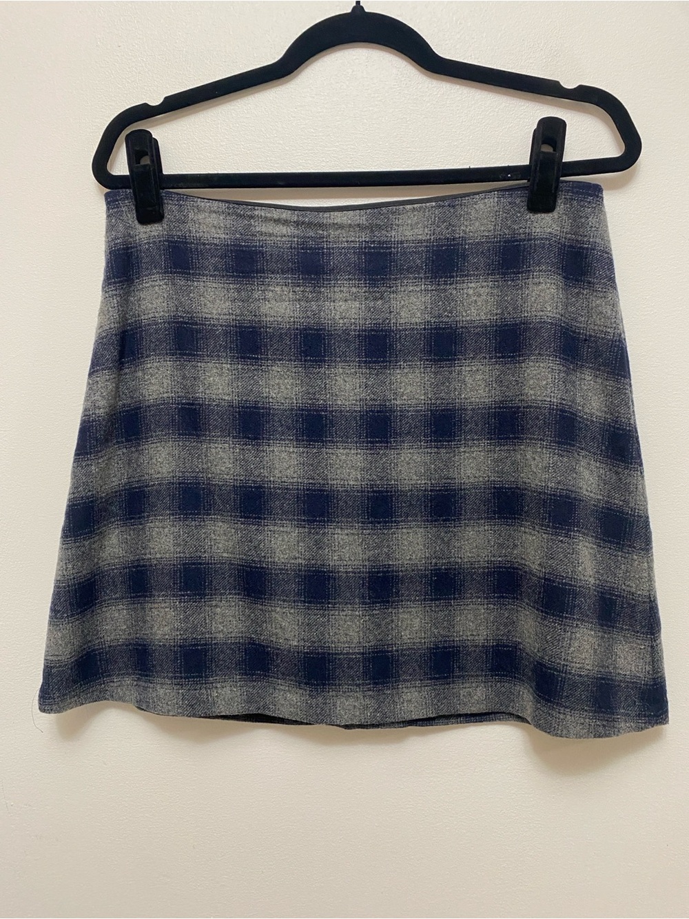 Wilfred Classic Plaid Wool Blend Mini Skirt 8